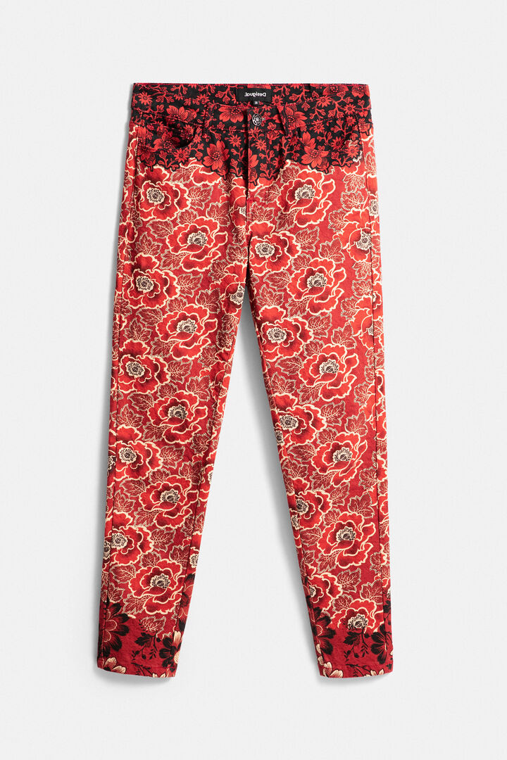 Skinny floral trousers | Desigual