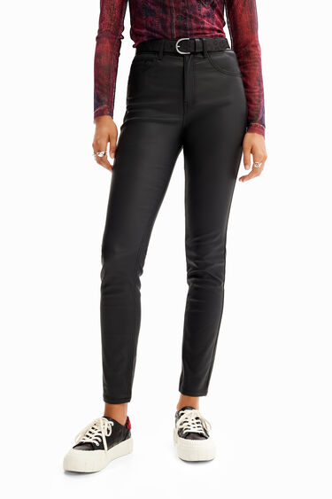 Pantalons efecte pell | Desigual