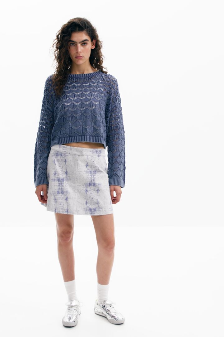 Cropped openwork sweater | Desigual