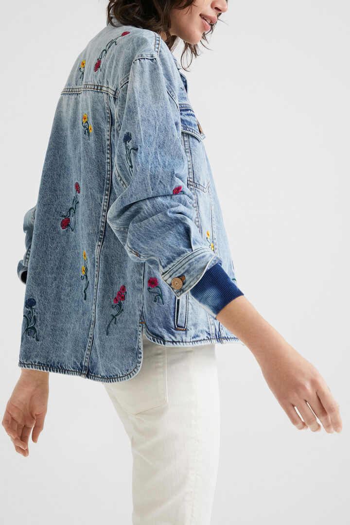 Sobrecamisa vaquera floral | Desigual