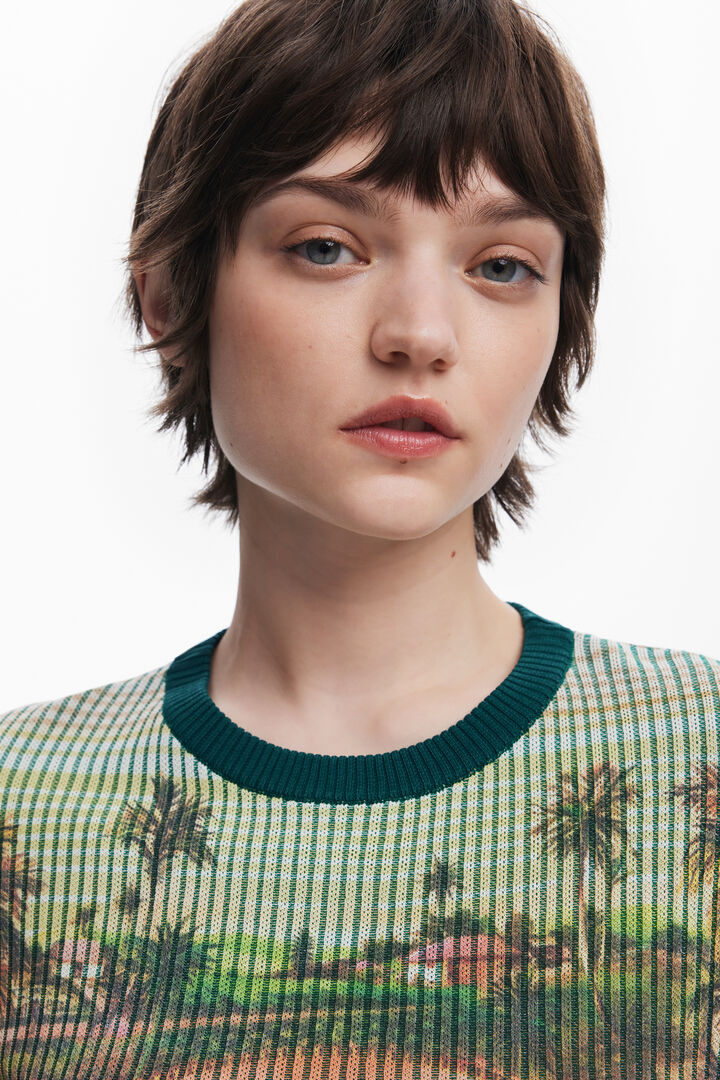 Landschafts-Strickshirt | Desigual