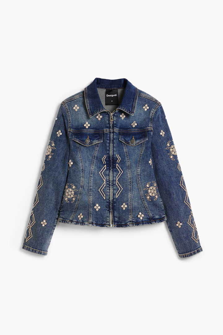 Embroidered denim jacket | Desigual