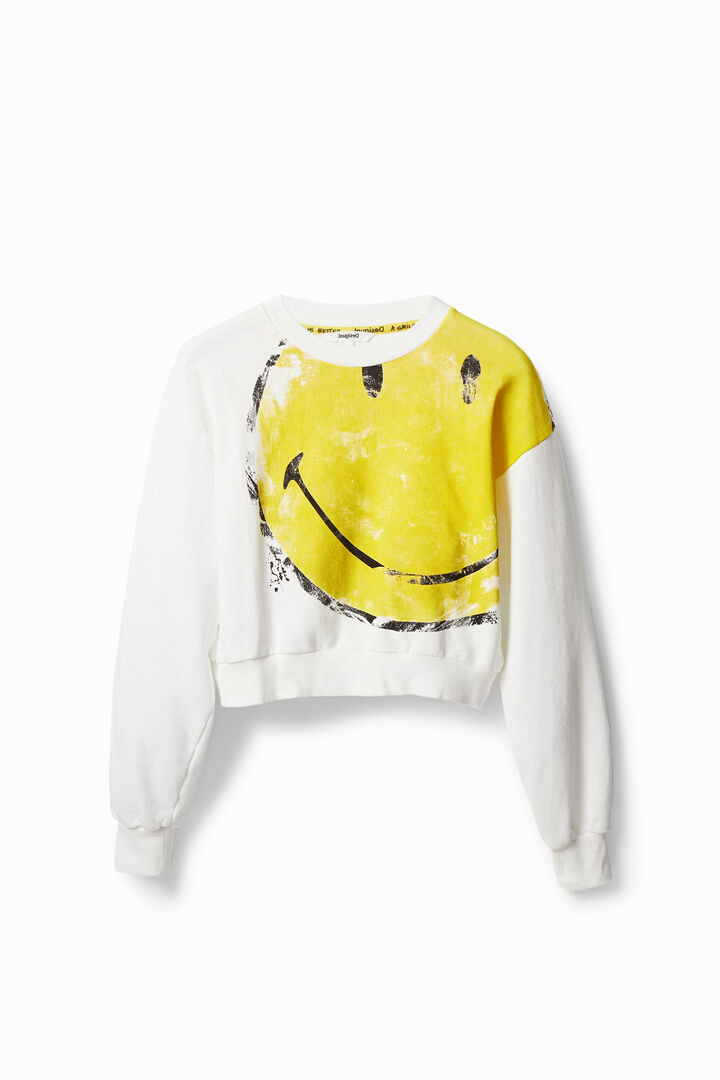 Sweat-shirt court avec Smiley®