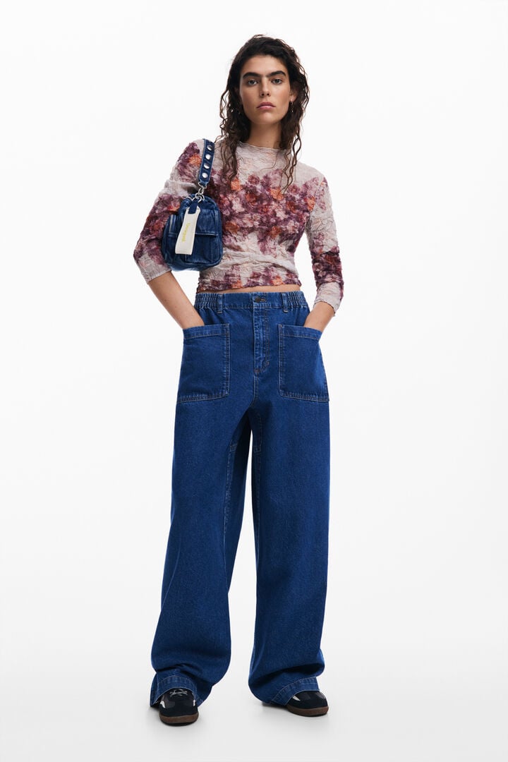 Textured floral blouse | Desigual