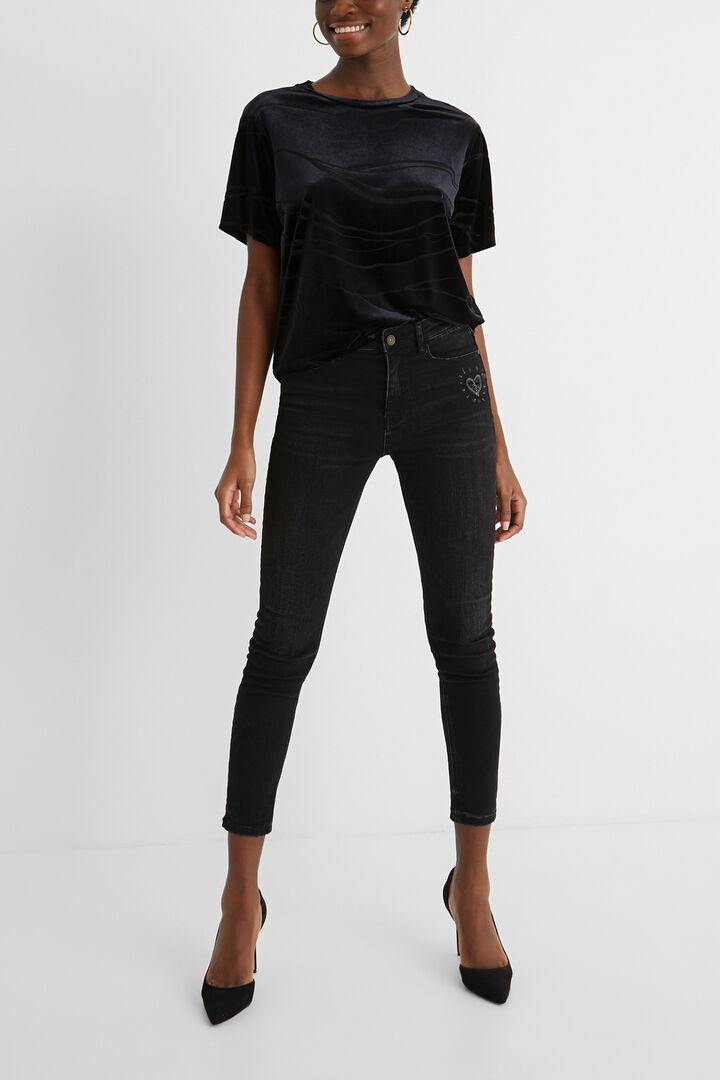 T-shirt marmoreada aveludada | Desigual
