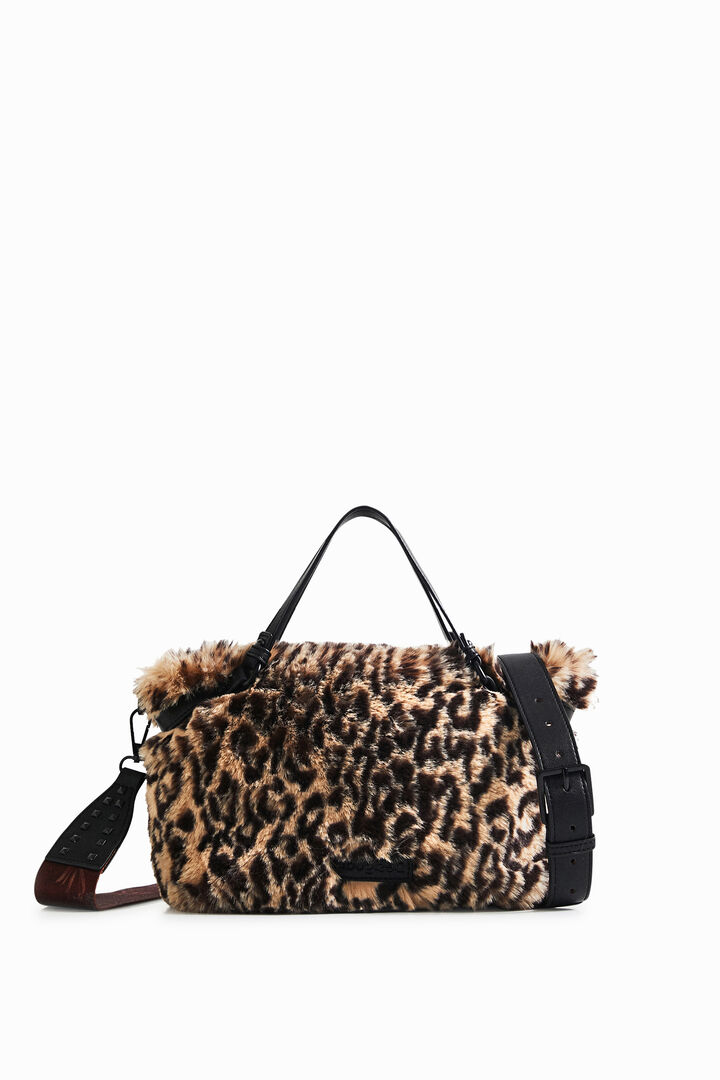 Bolso de mano pelo animal print | Desigual