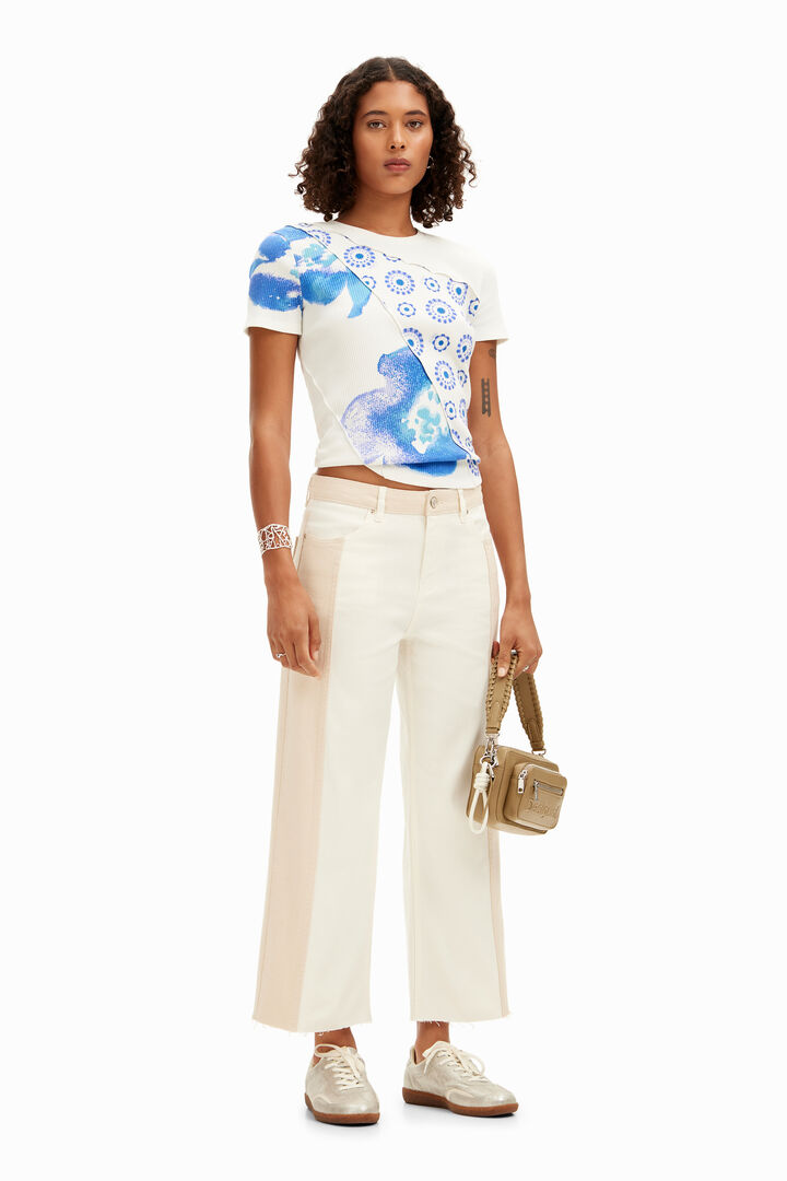 T-shirt patchwork fleurs | Desigual