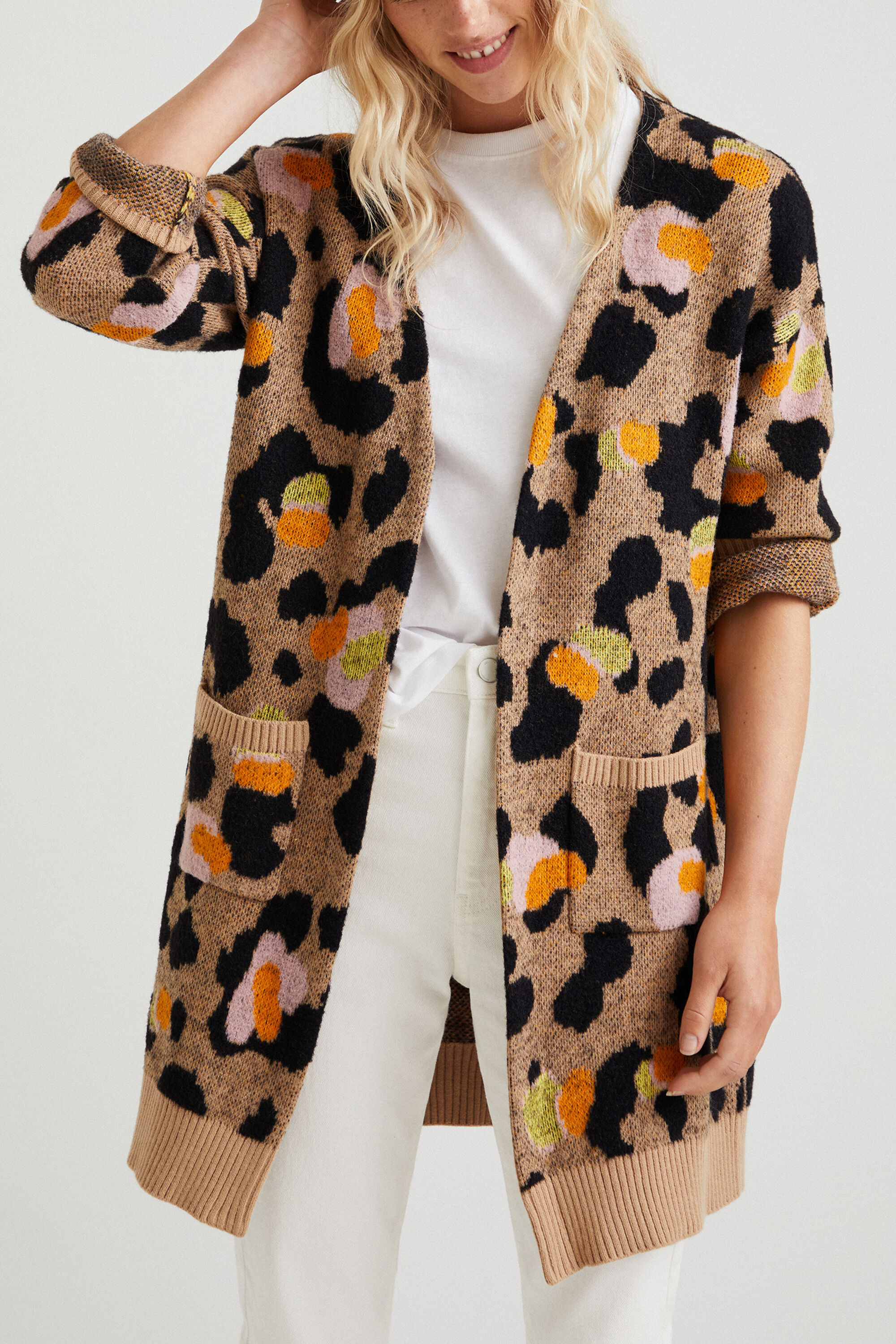 Leopard cardigan hotsell target