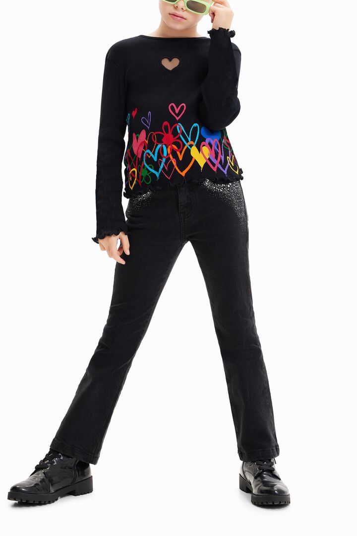 Cut-out heart T-shirt | Desigual