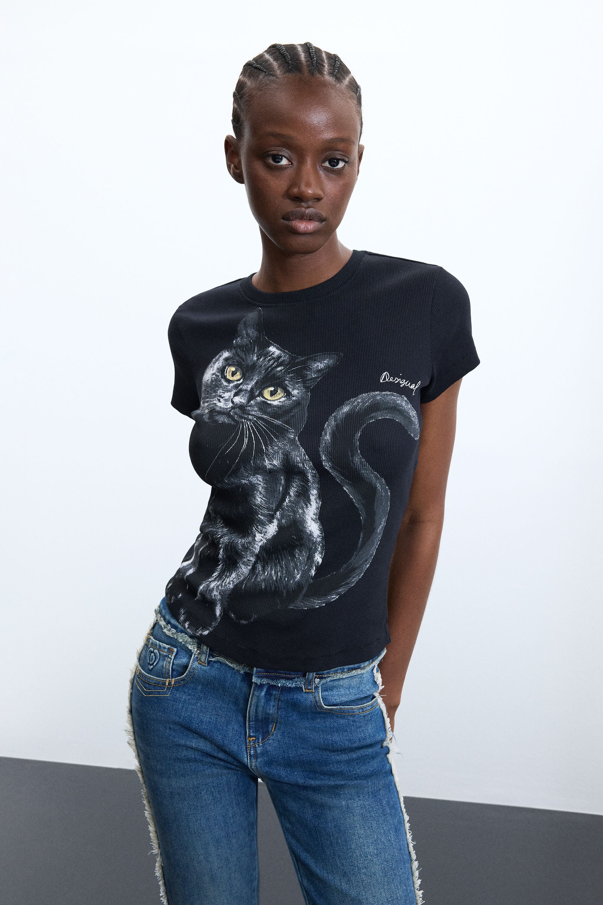 Bedrukte T shirt 100 katoen