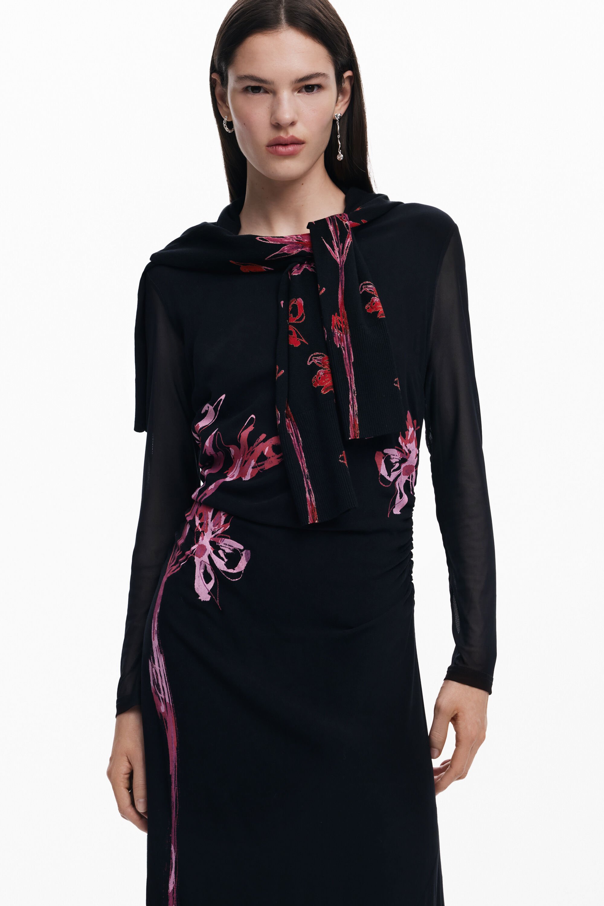 リリーのアシンメトリックロングドレス 女性用 I Desigual.com リリーのアシンメトリックロングドレス 女性用 I Desigual.com
