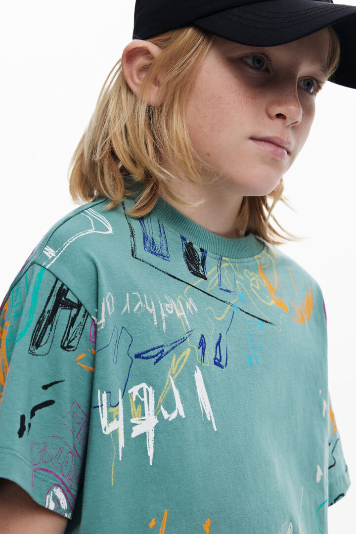 Short-sleeve doodle T-shirt | Desigual