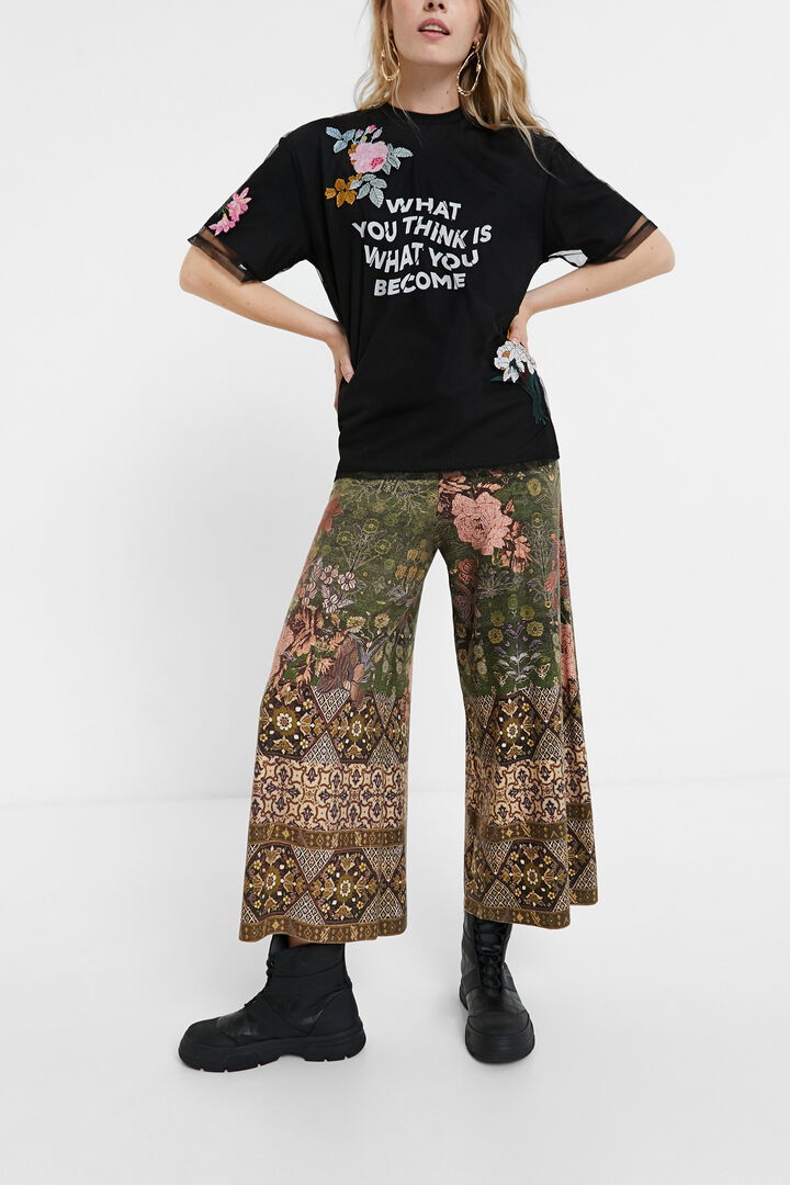 Camiseta rejilla flores | Desigual