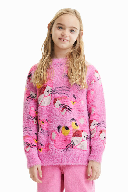 Sweter oversize Różowa Pantera