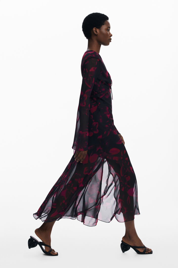 Floral flowy long dress | Desigual