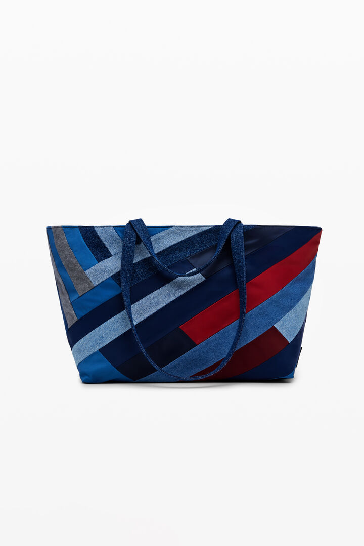 Denim bag with stripes | Desigual