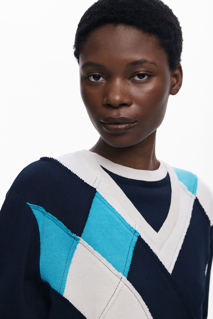 Double-neck diamond-pattern sweater Botter | Desigual