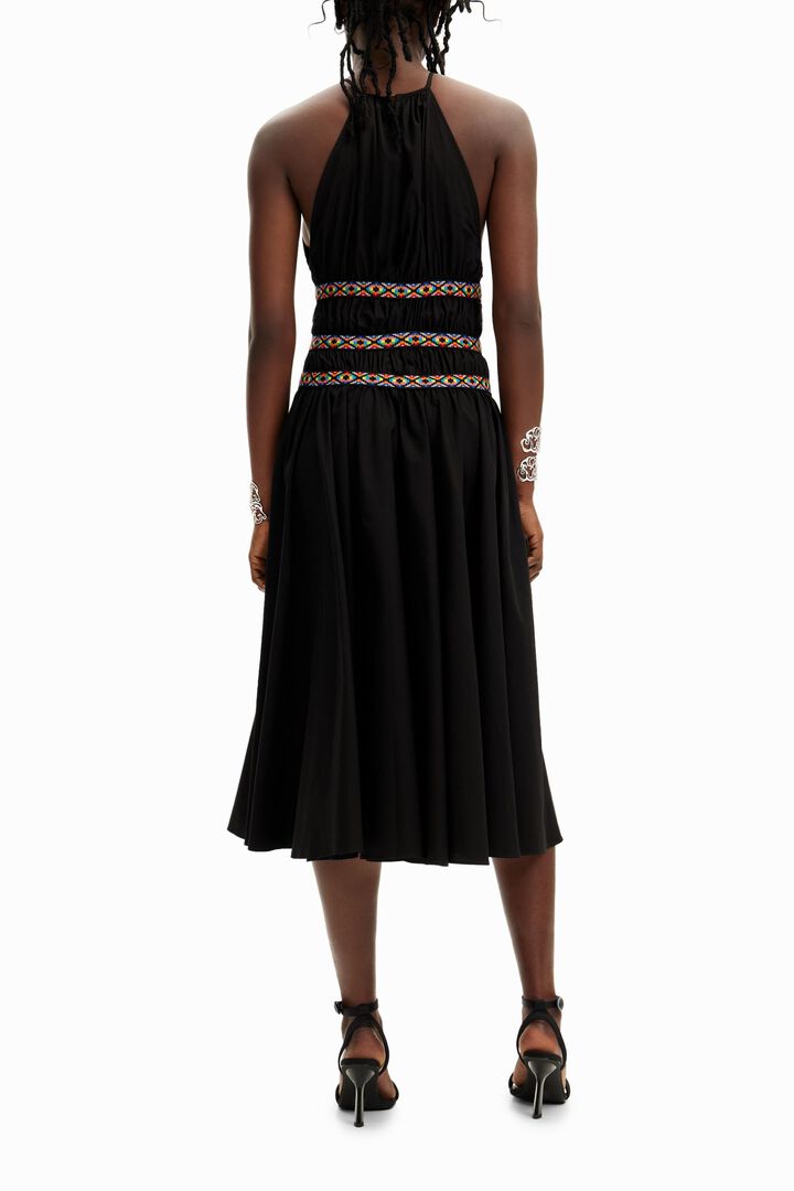 Neckholder-Midikleid Stella Jean | Desigual