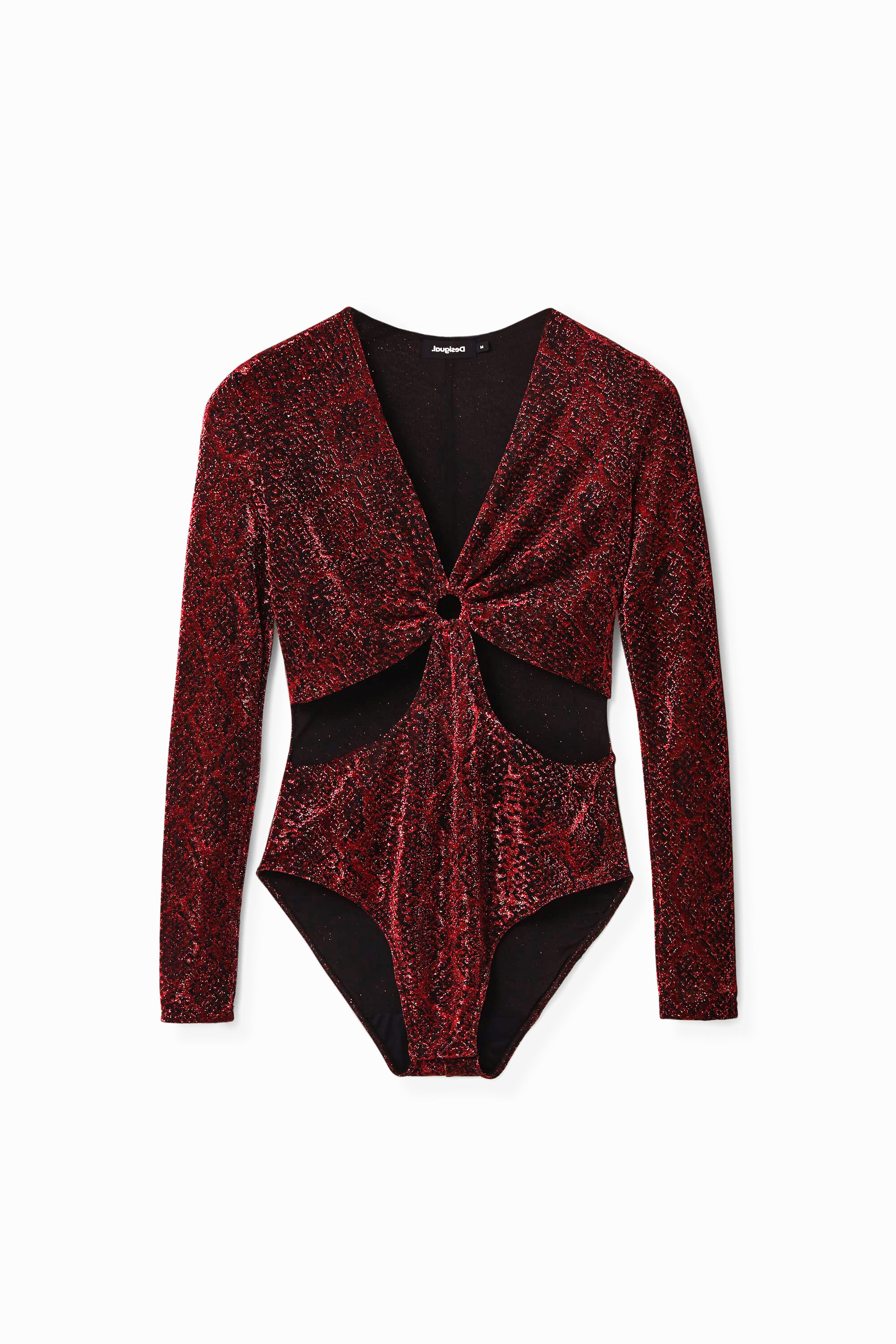 Shiny cut-out body - RED - XS