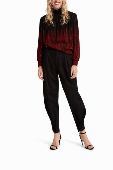 Blusa loose paisley y lúrex | Desigual
