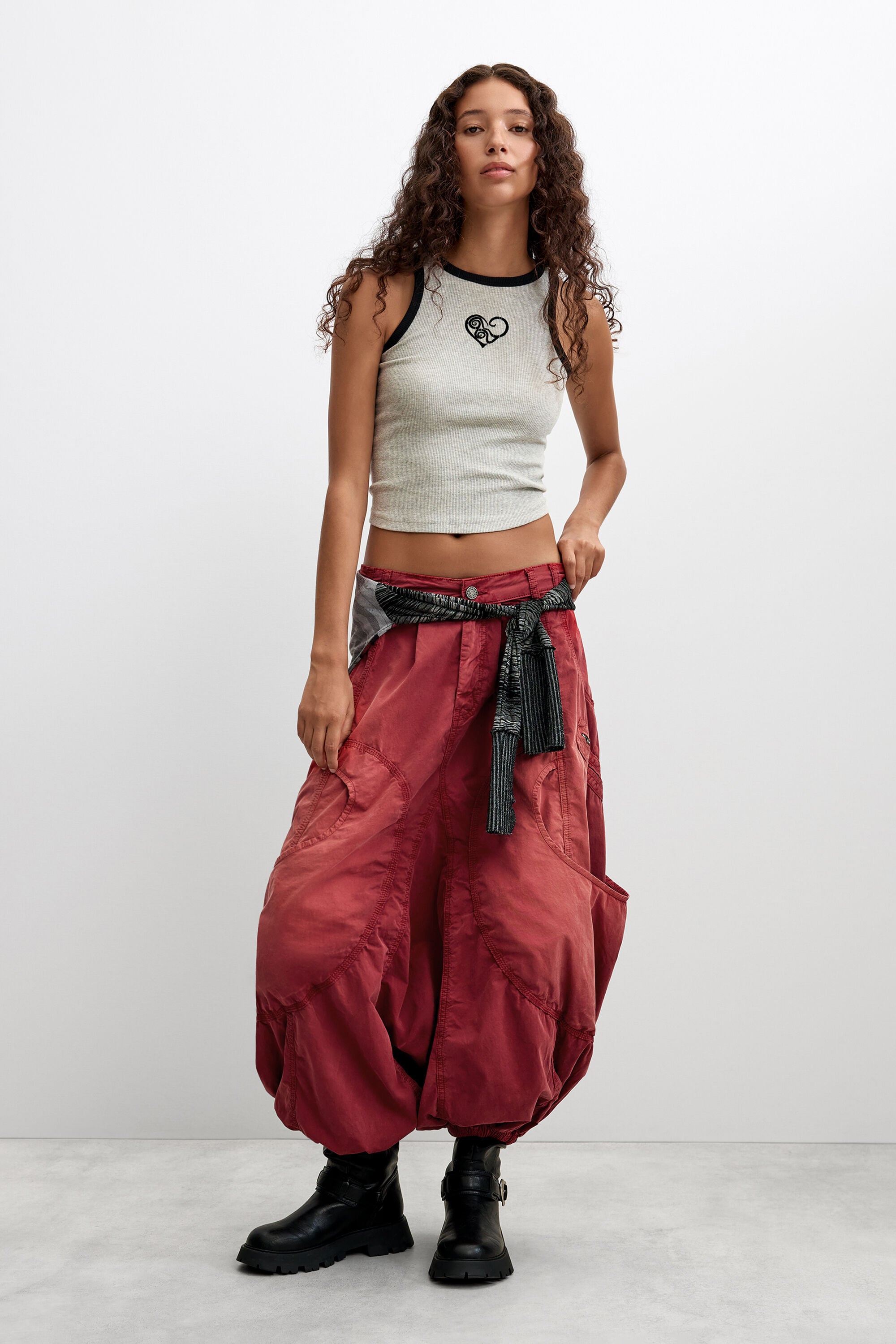 pantalón baggy algodón