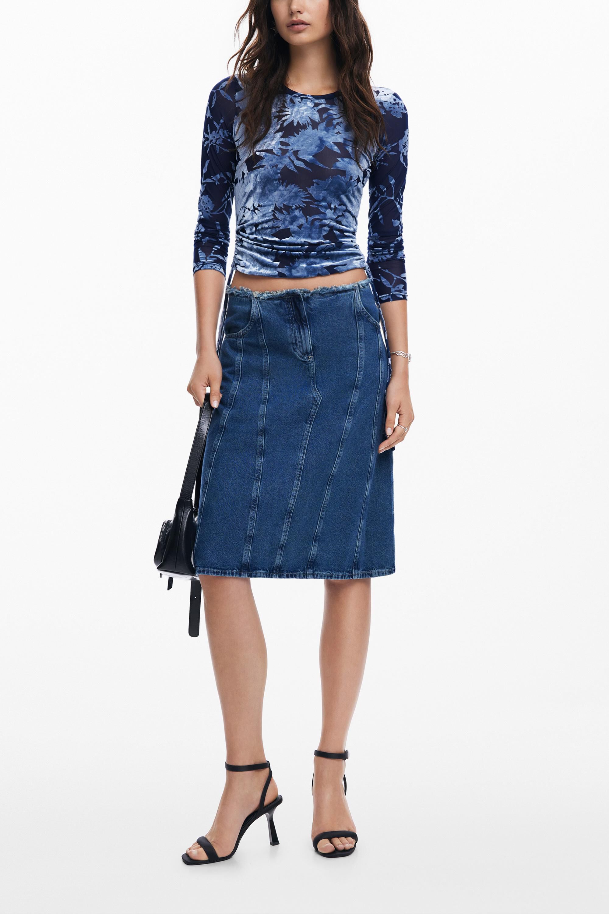 Chemise boutonnée manches courtes imprimé floral jungle marque Desigual taille S neuf - Vêtements