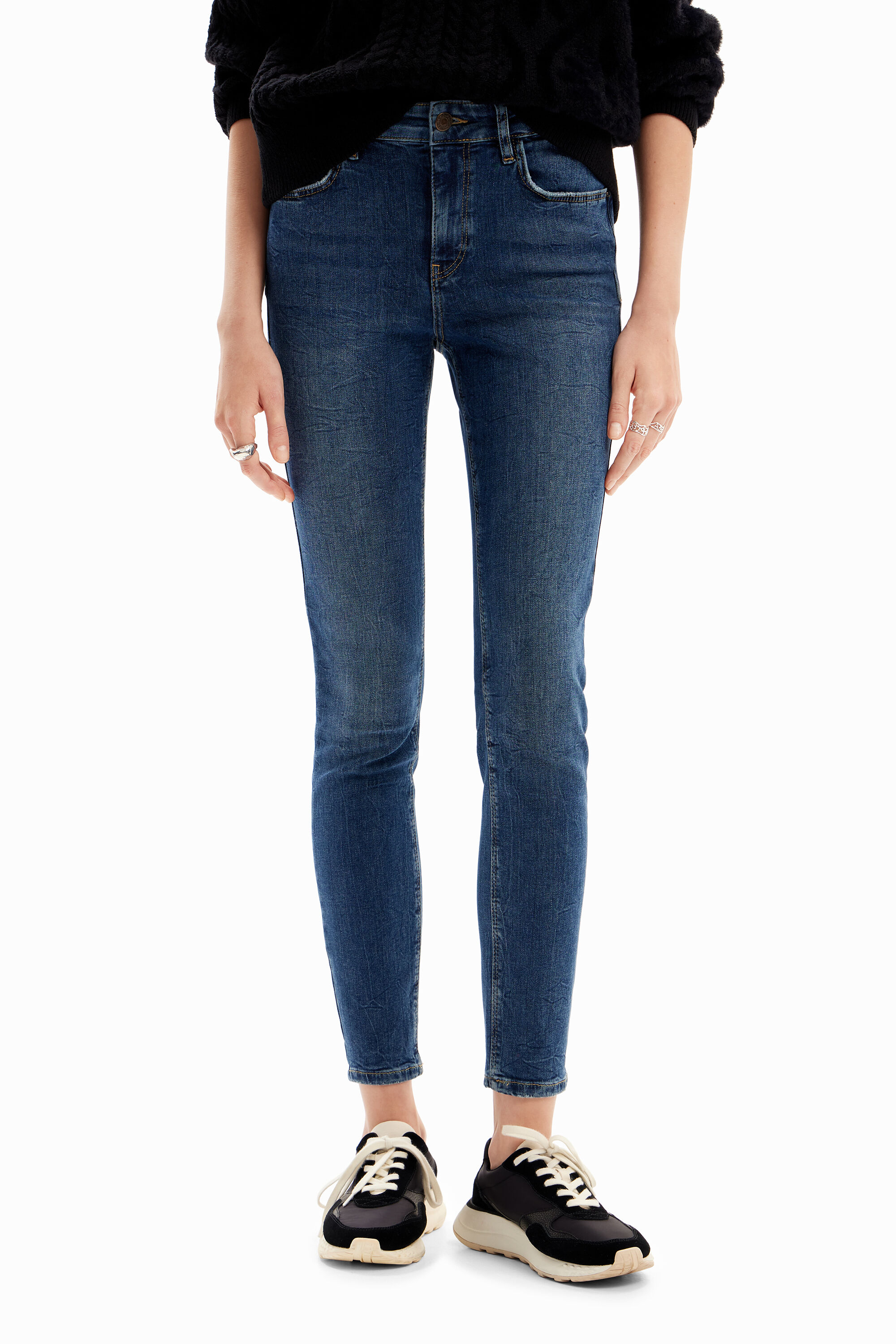Desigual Push-up Skinny Jeans In Blue