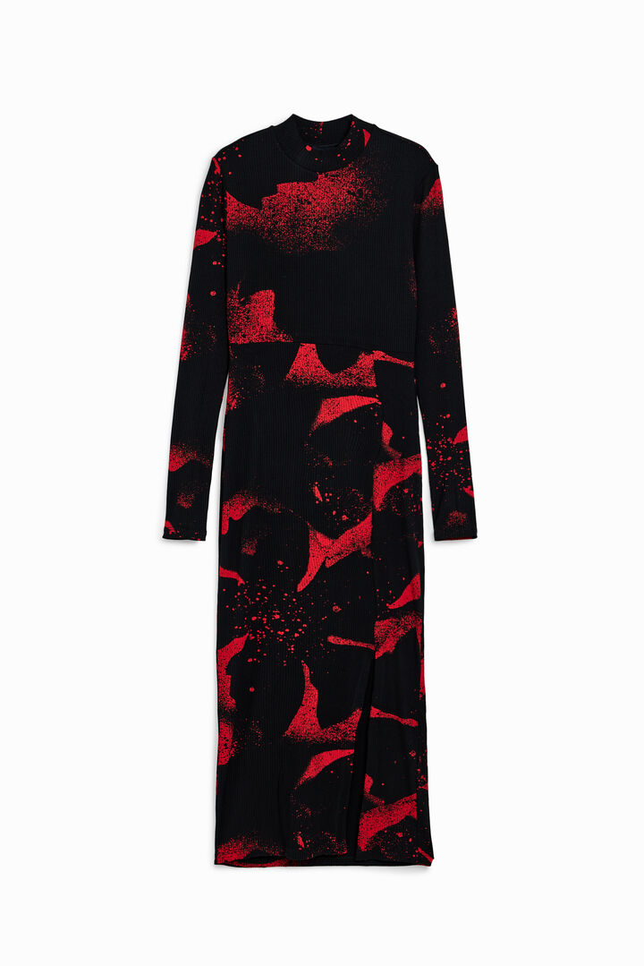 Printed knit dress