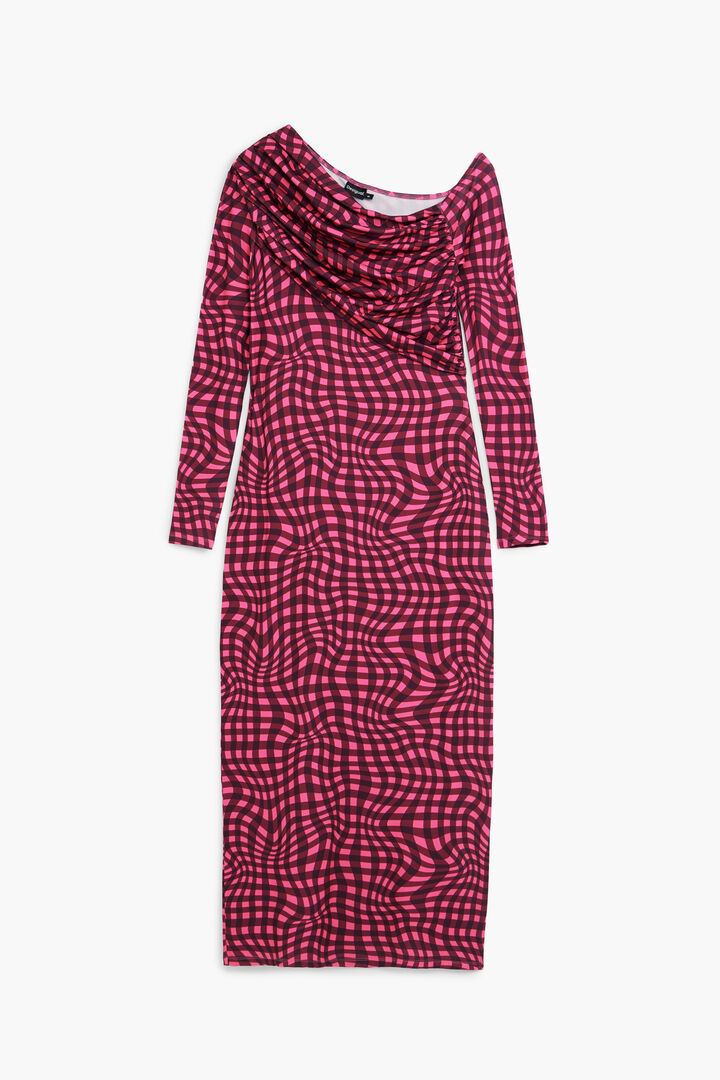 Psychedelic checkered dress