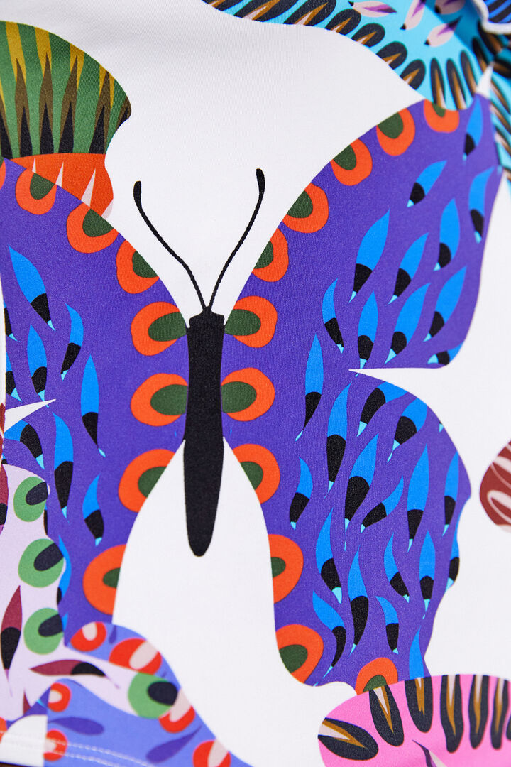 Asymmetrical butterfly swimsuit | Desigual