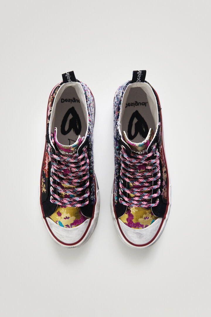 Baskets montantes à plateforme patchwork oriental | Desigual