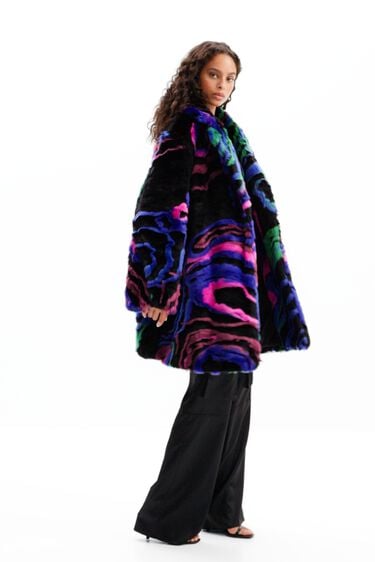 M. Christian Lacroix fur-effect coat | Desigual