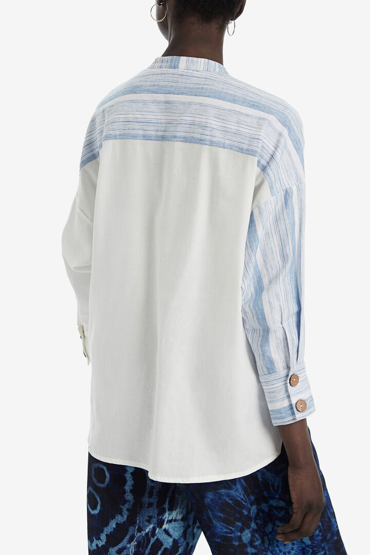 Oversize shirt mandarin collar | Desigual