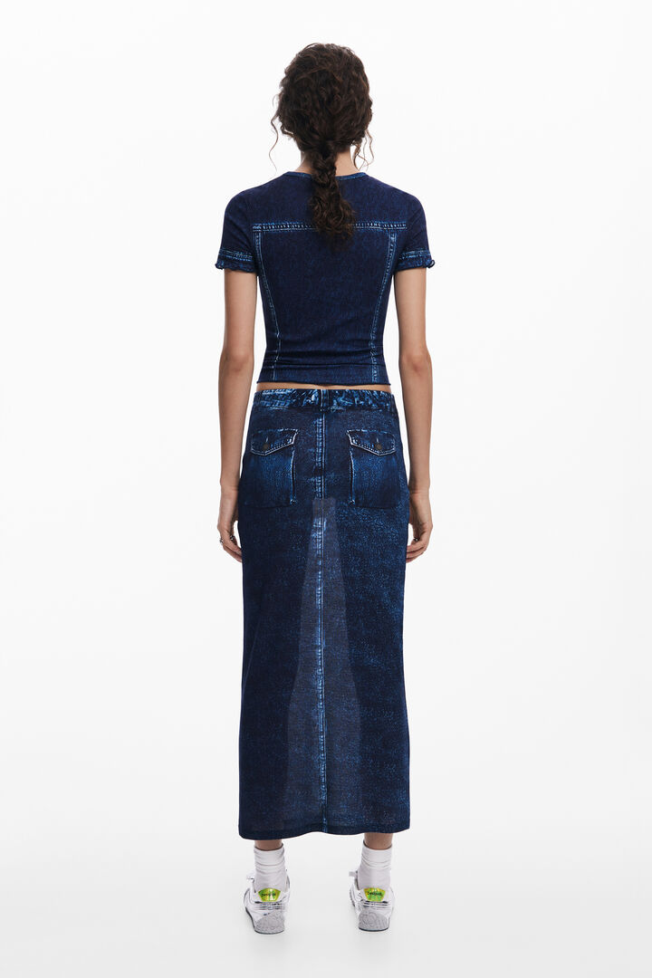 Camiseta efecto denim | Desigual