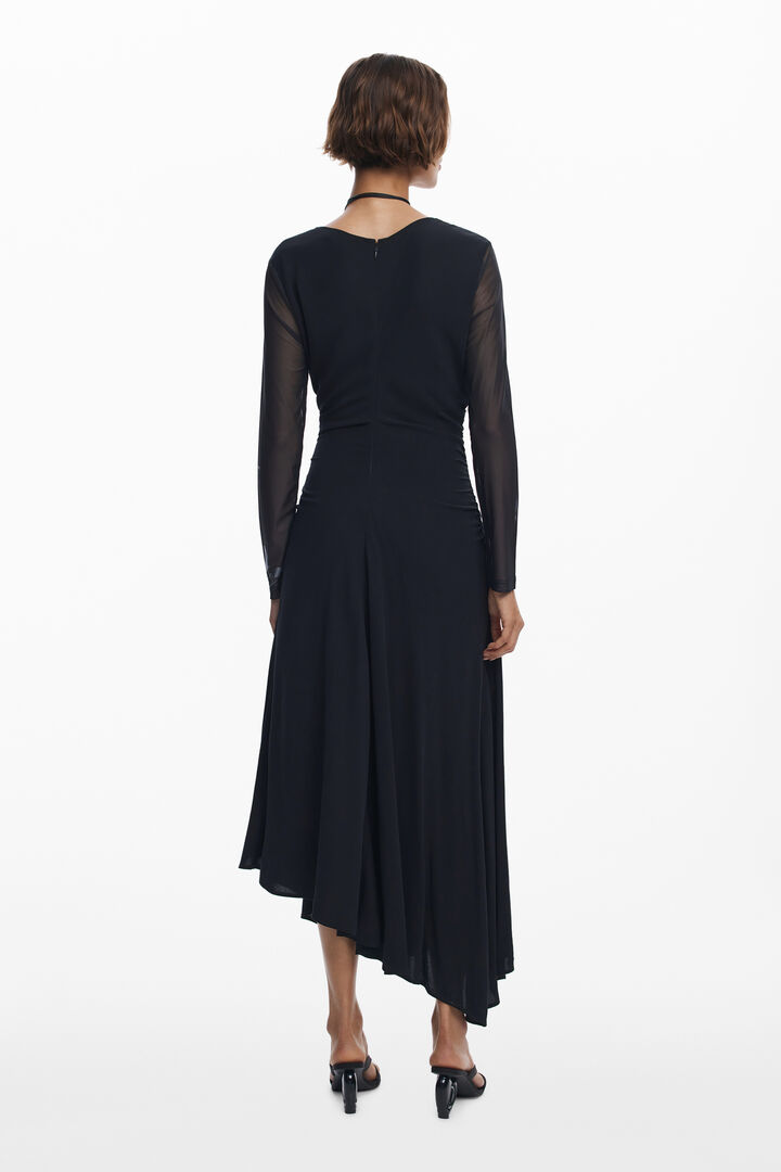 Ruched newspaper dress | Desigual