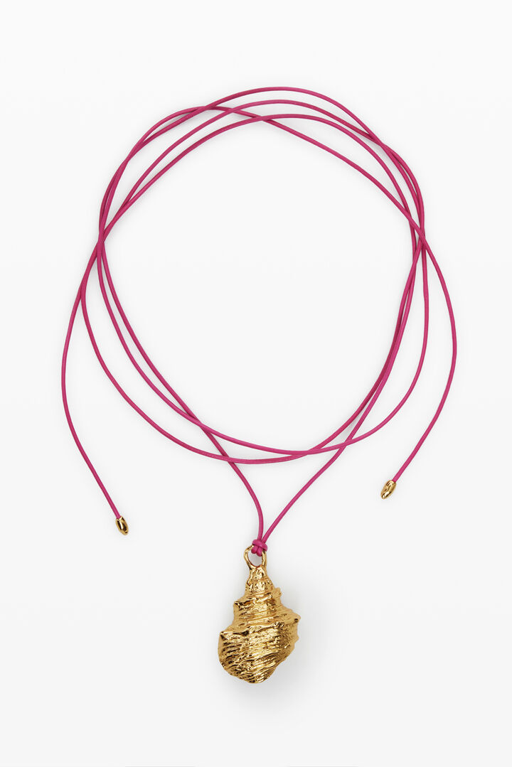 Gold shell pendant cord Zalio | Desigual