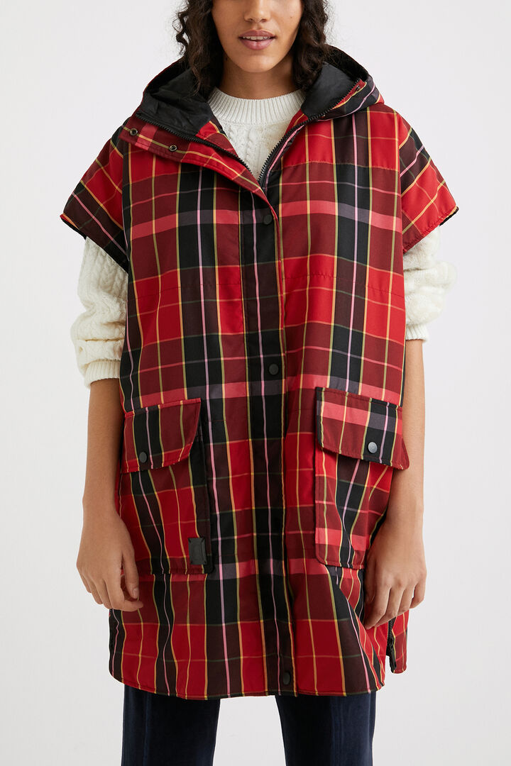 Poncho chaleco tartán | Desigual