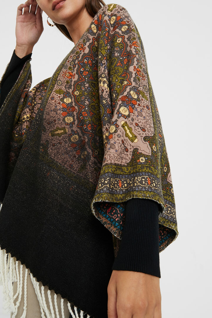 Poncho quadrato reversibile | Desigual