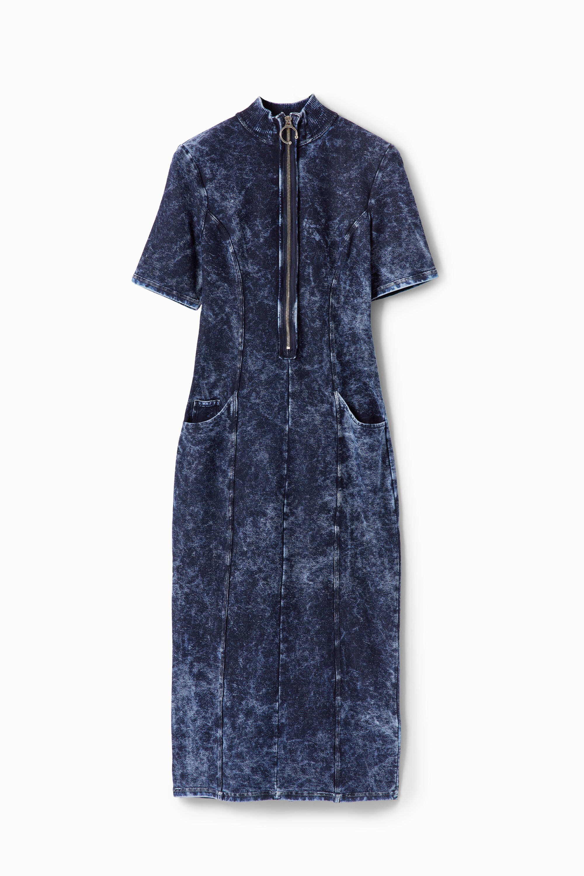 Desigual, Kleid im Denim-Look, Baumwolle, Blau, M