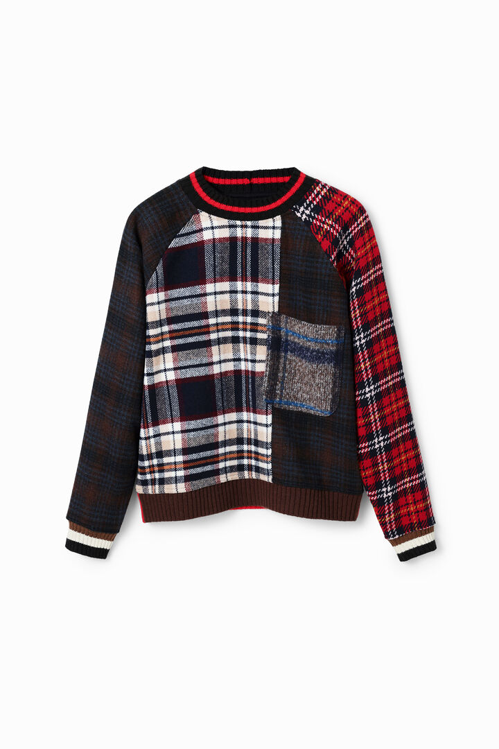 Tartan wool sweatshirt