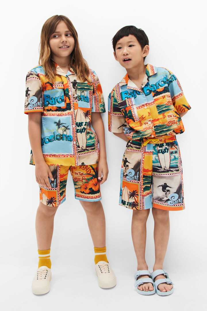 Tropical postcards shirt