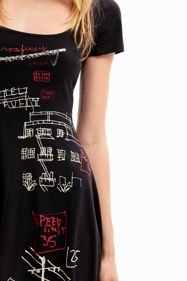 Short arty dress | Desigual