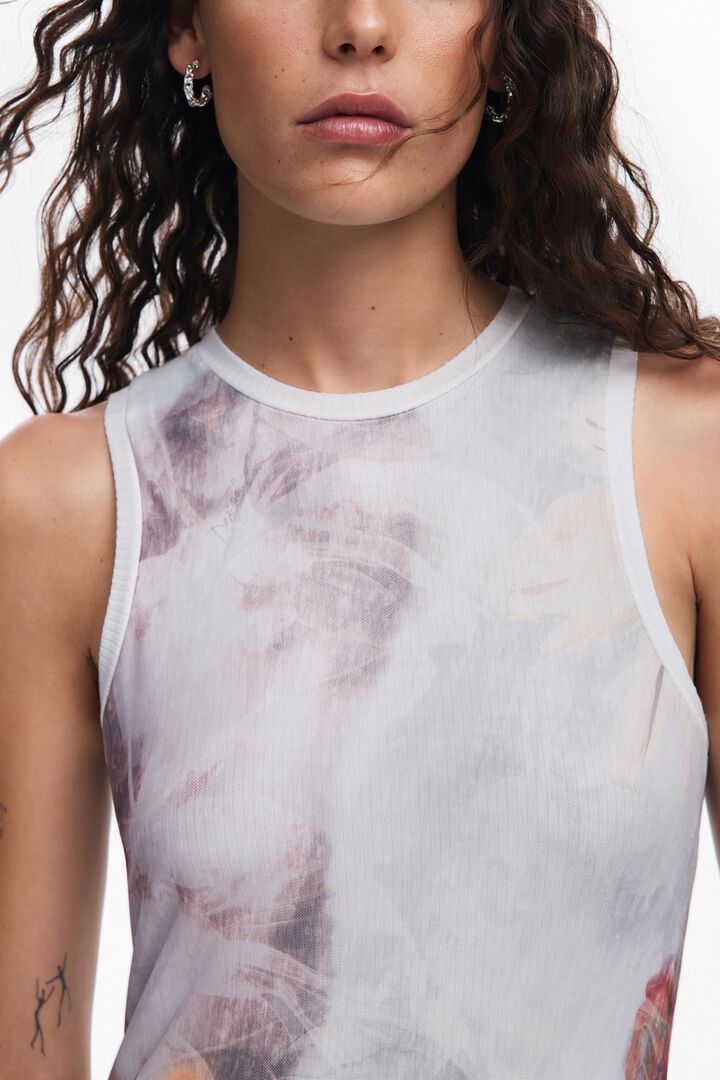 Vestido asim&eacute;trico flores | Desigual