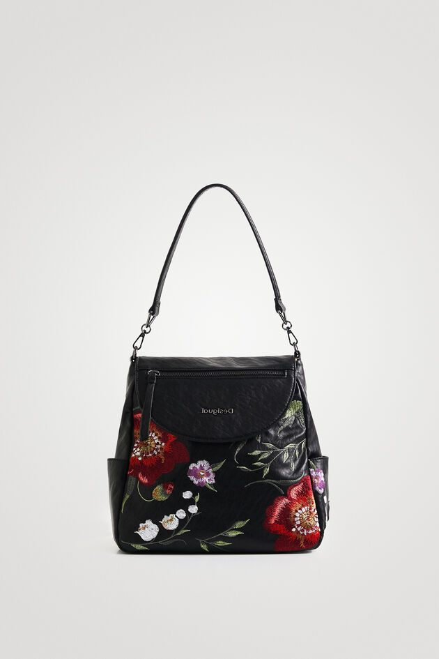 Embroidered backpack handbag