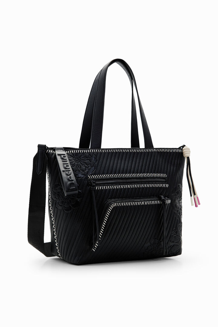 Large embossed tote bag | Desigual