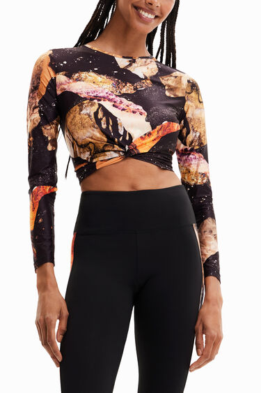 Cropped mineral T-shirt | Desigual