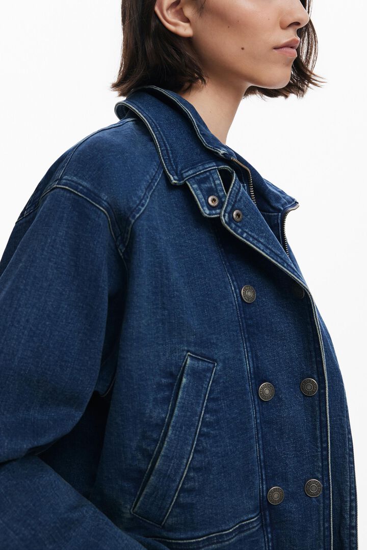 Double-collar denim jacket