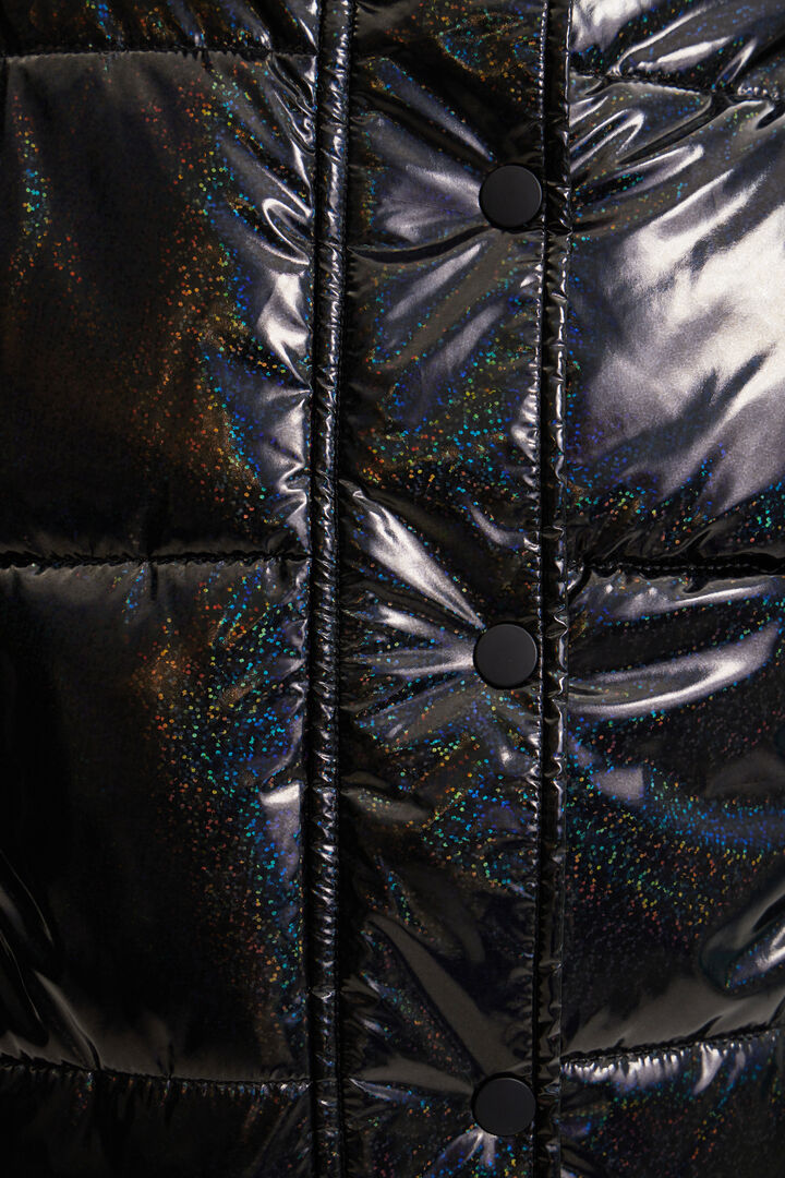 Chaqueta corta padded iridiscente | Desigual