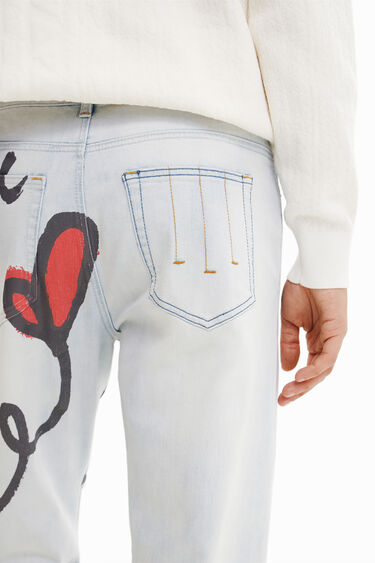 Vaqueros Straight corazones | Desigual