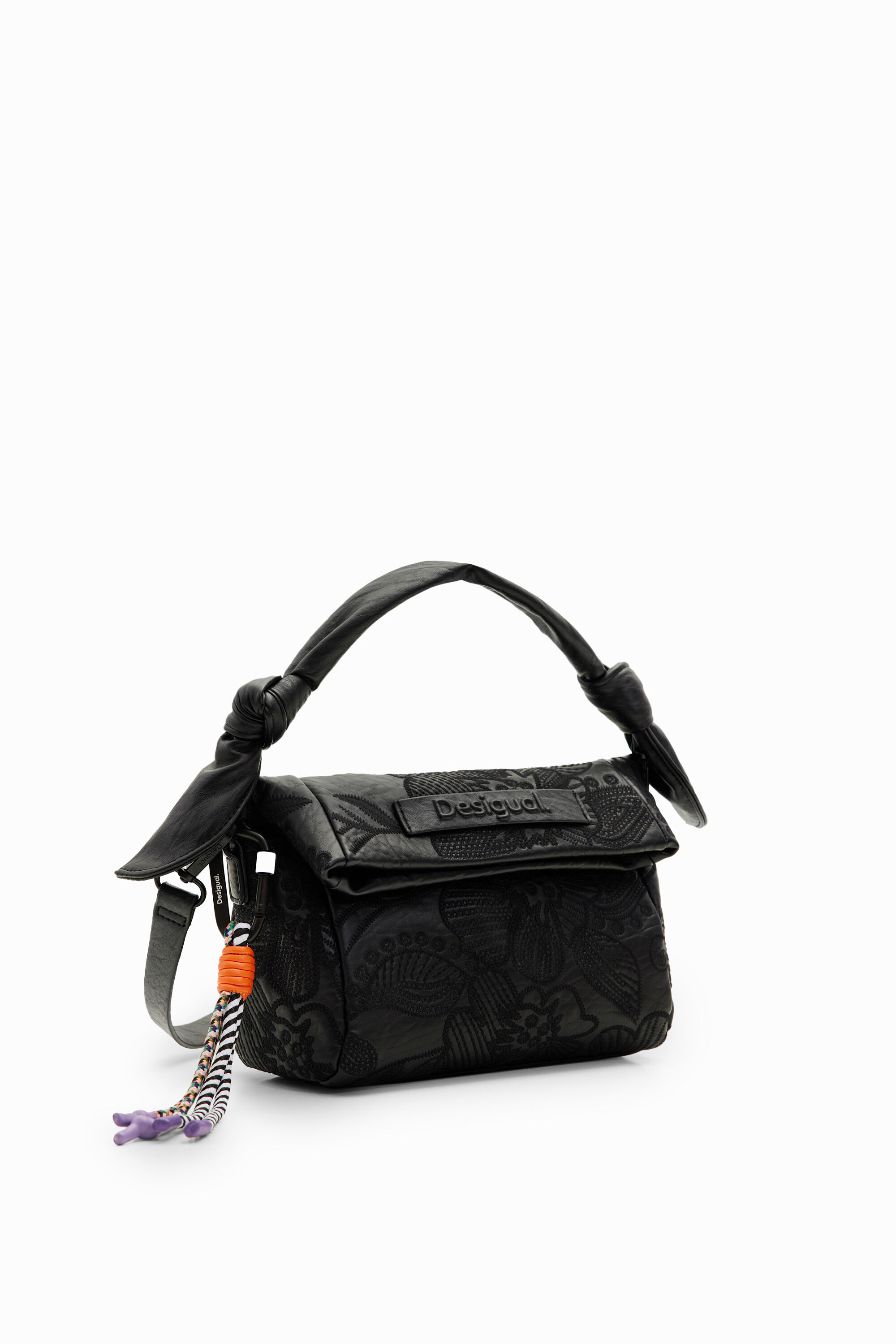 Bolso XS bordado flores de mujer I Desigual